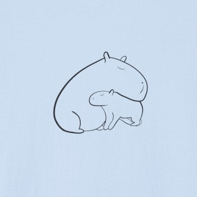 Capybara  Cuddles - Minimalist Softstyle Tee