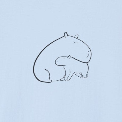Capybara  Cuddles - Minimalist Softstyle Tee