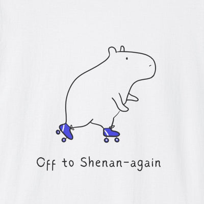 "Off to Shenan-again" Capybara Funny Adult Tee