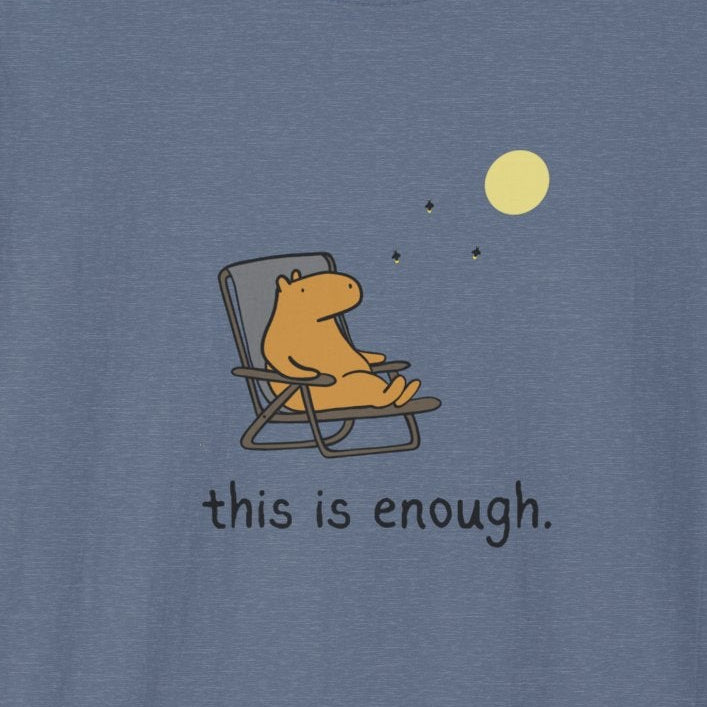“This Is Enough” Capybara Moonlight Softstyle Tee