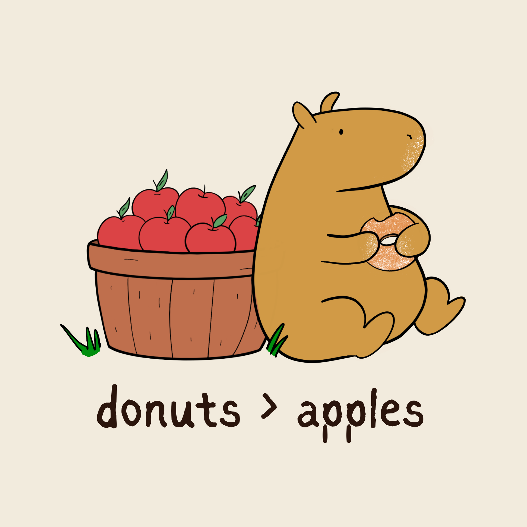 Donuts > Apples Capybara Cider Donut Youth Tee