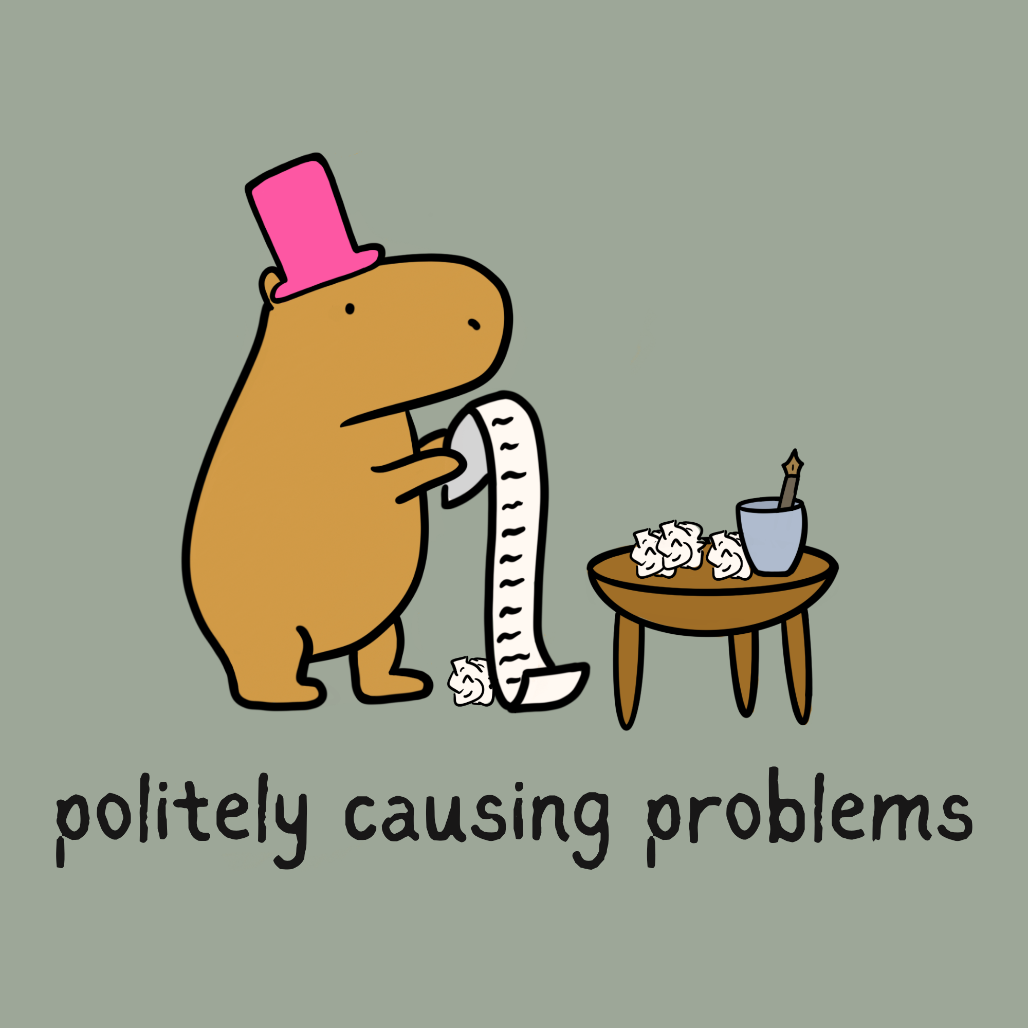 Politely causing problems - Softstyle Adult T-Shirt