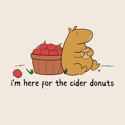 Here for the donuts Capybara Fleece Hoodie