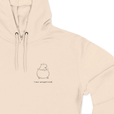 I Was Unsupervised Embroidered Capybara Premium Hoodie
