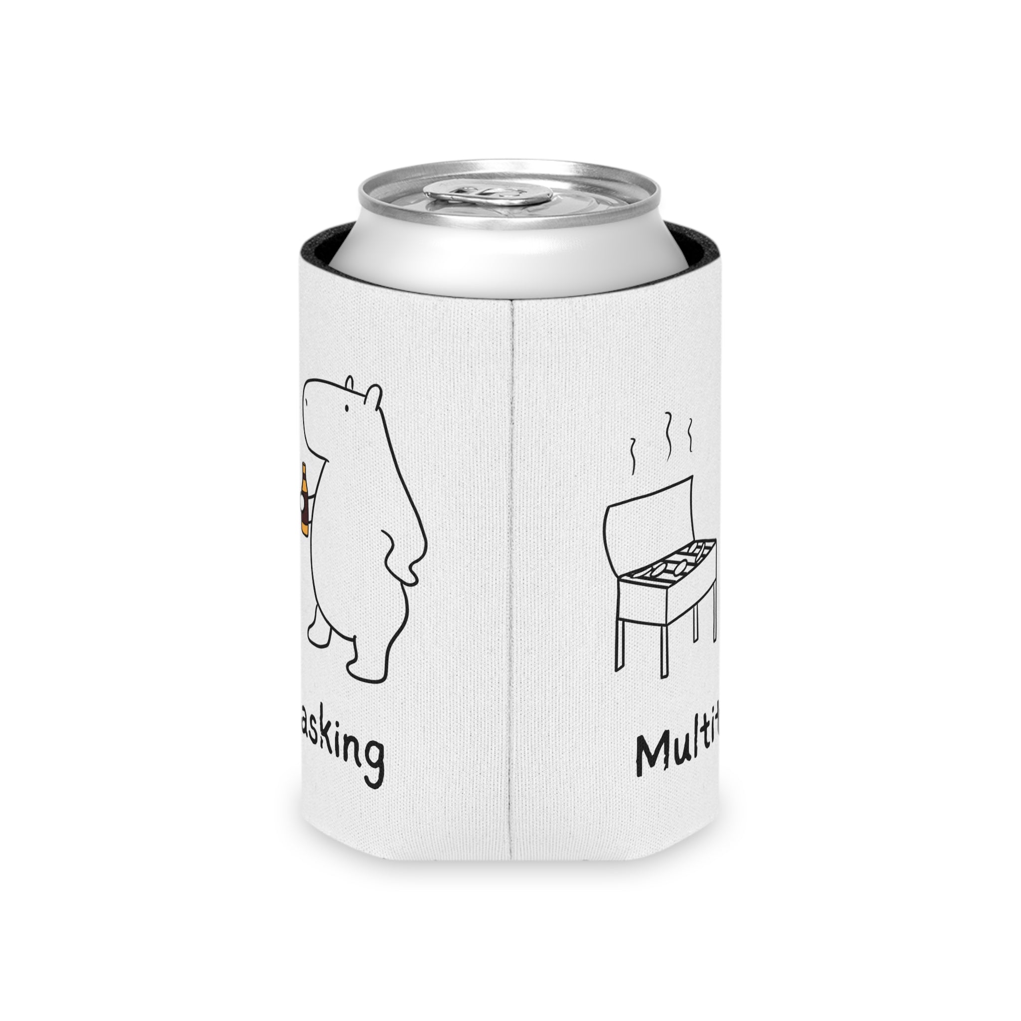 Funny Koozie “Multitasking” Capybara Can Cooler