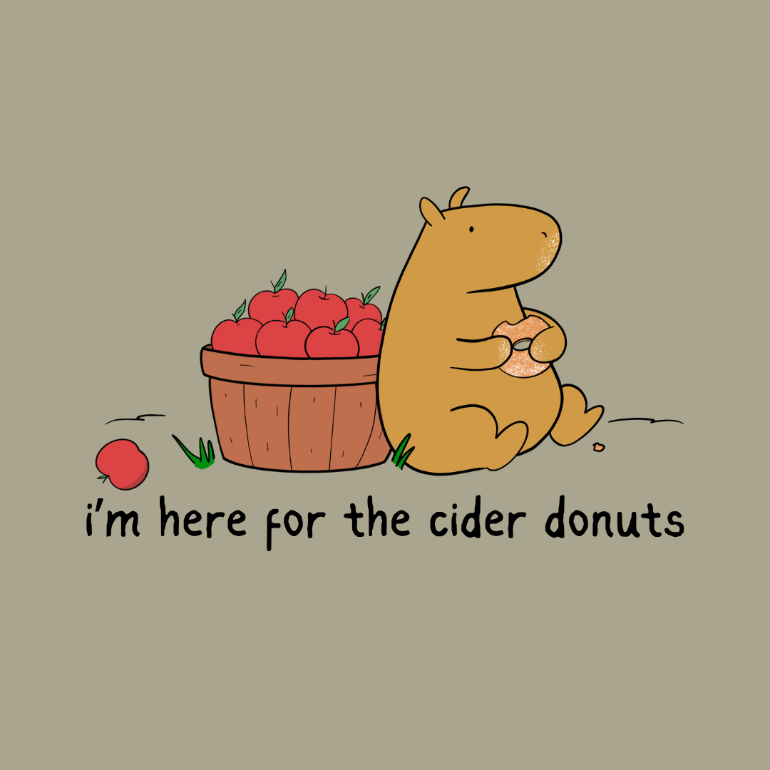 Cider Donuts Capybara Long Sleeve Tee