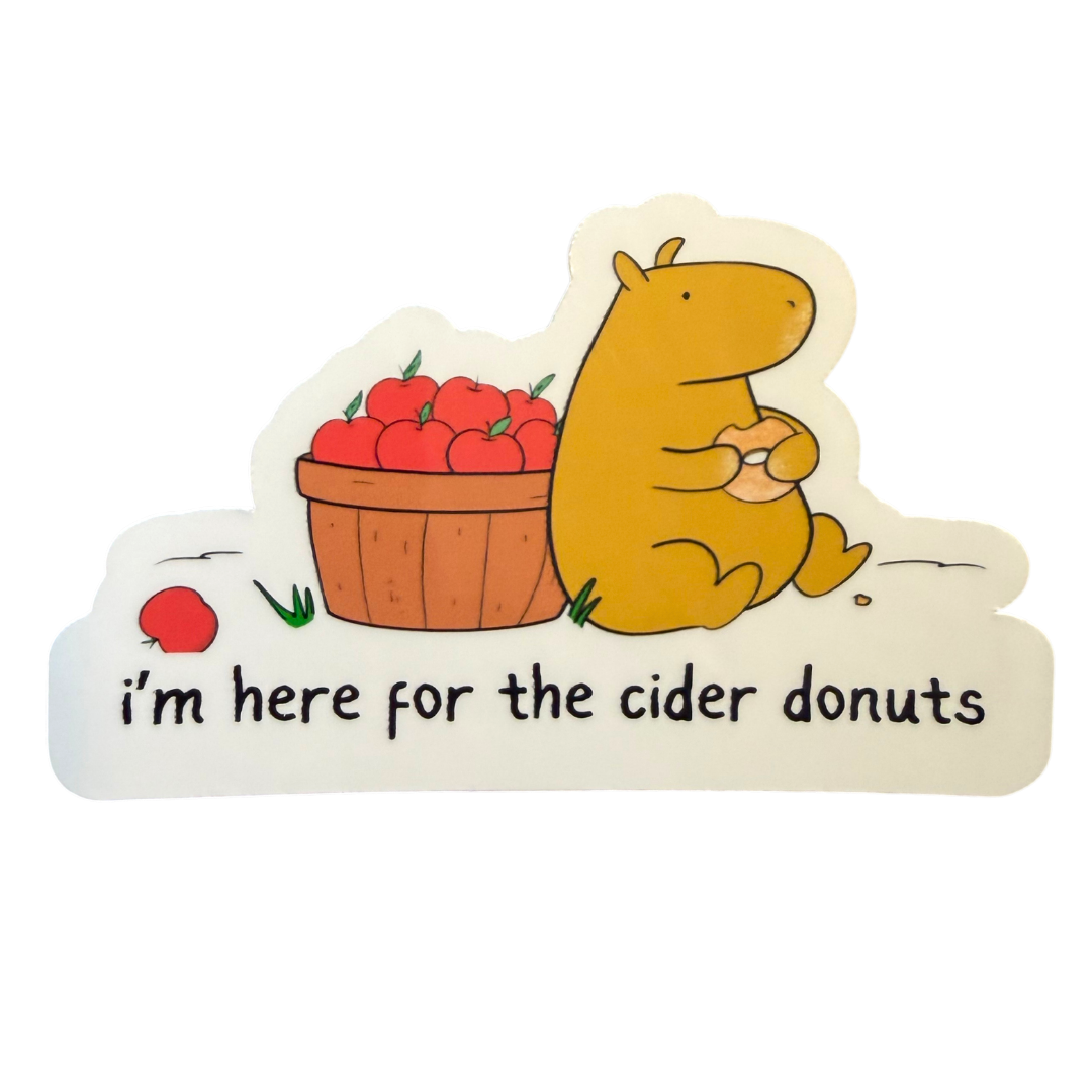 Here for the Cider Donuts Sticker