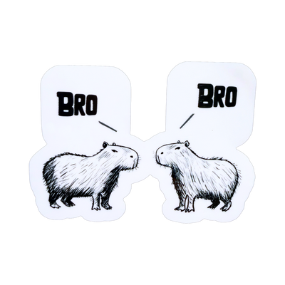 Bro Bro Capybara Die Cut Vinyl Sticker