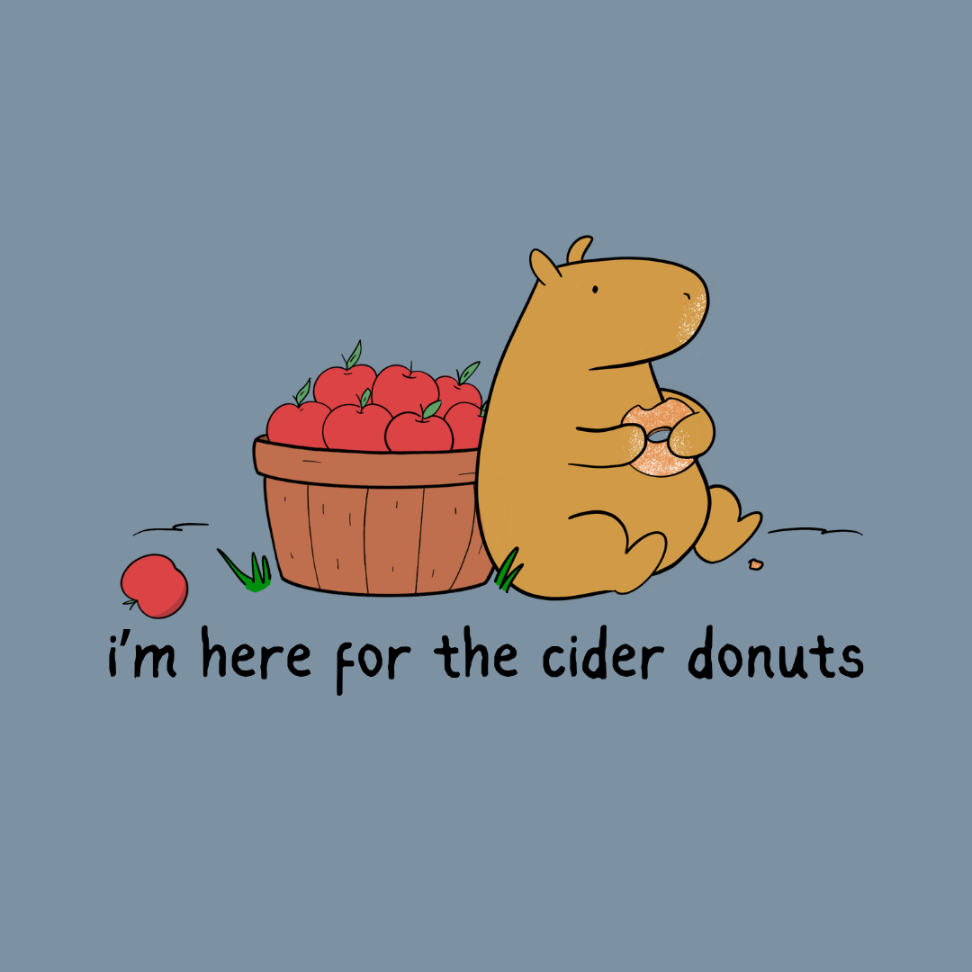 I'm here for the cider donuts - Capybara Softstyle Adult T-Shirt