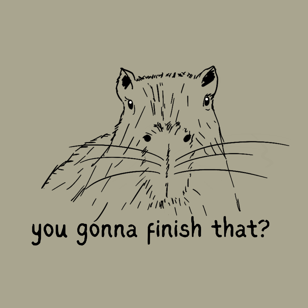 Gonna Finish That? Capybara Long Sleeve Tee