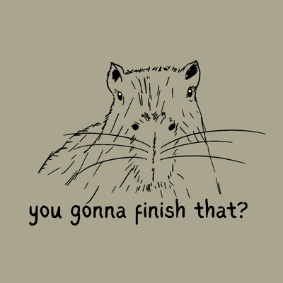 Gonna Finish That? Capybara Long Sleeve Tee