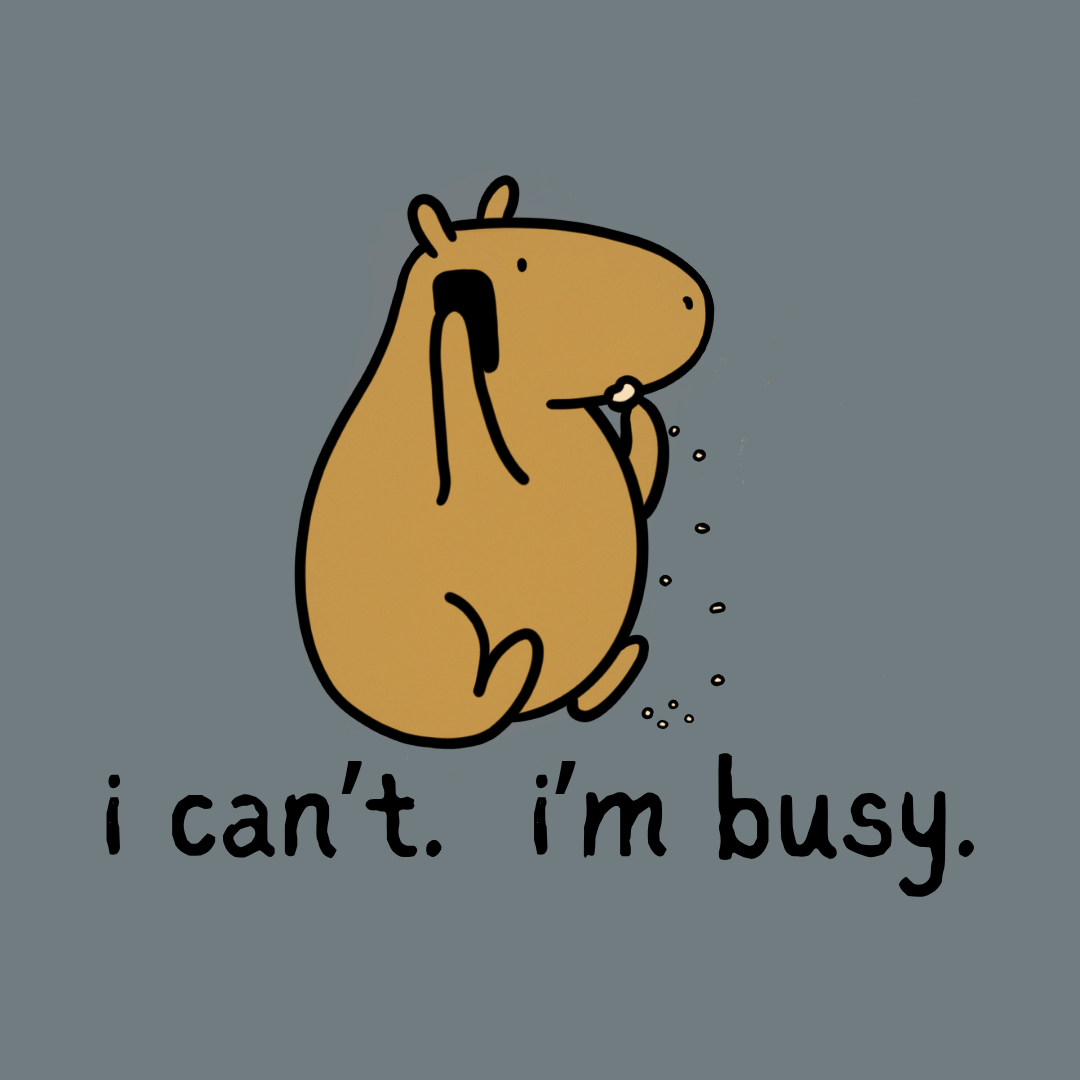 I'm Busy Capybara Long Sleeve Tee