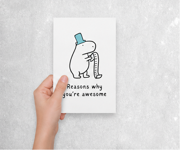 Reasons Why You're Awesome Printable Card