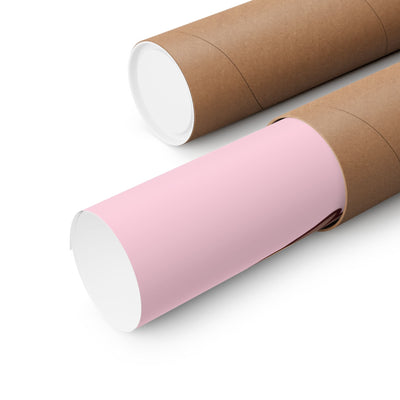 Capy Life wall art print rolled inside a protective brown cardboard shipping tube on a white background.