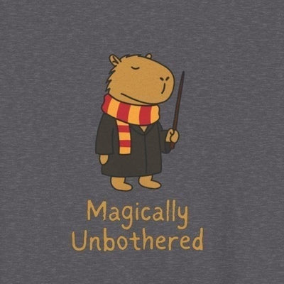 "Magically Unbothered" Capybara Wizard Kids Hoodie