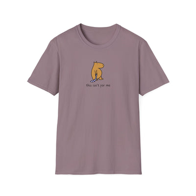 Capy Life heavyweight cotton t-shirt in dusty mauve featuring a hand-drawn capybara holding a striped necktie.
