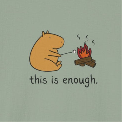 “This Is Enough” Capybara Campfire Softstyle Tee