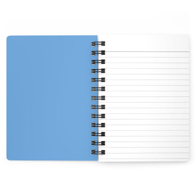 Capy Life spiral notebook with a blue cover and lined white paper pages for journaling and note-taking.
