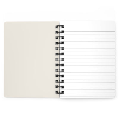 Capy Life spiral notebook open to a blank cream cover and lined white paper page