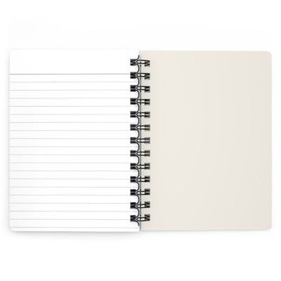 Capy Life spiral notebook opened to show lined paper and a cream-colored back cover