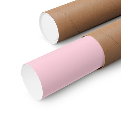 Capy Life wall art print rolled inside a protective brown cardboard shipping tube on a white background.