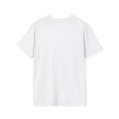 Capy Life plain white softstyle t-shirt, back view, showing a simple minimalist crew neck design.