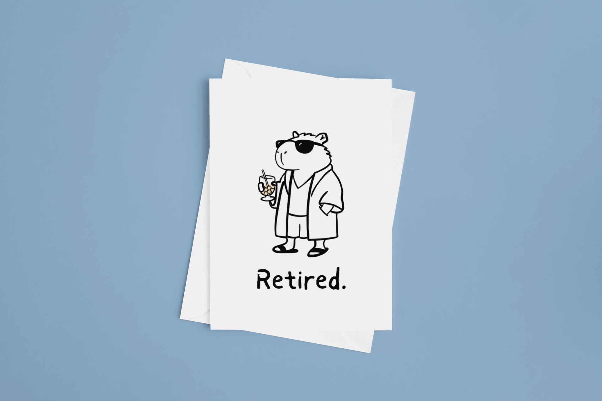 Funny Capybara Dude Greeting Cards – 3 pack