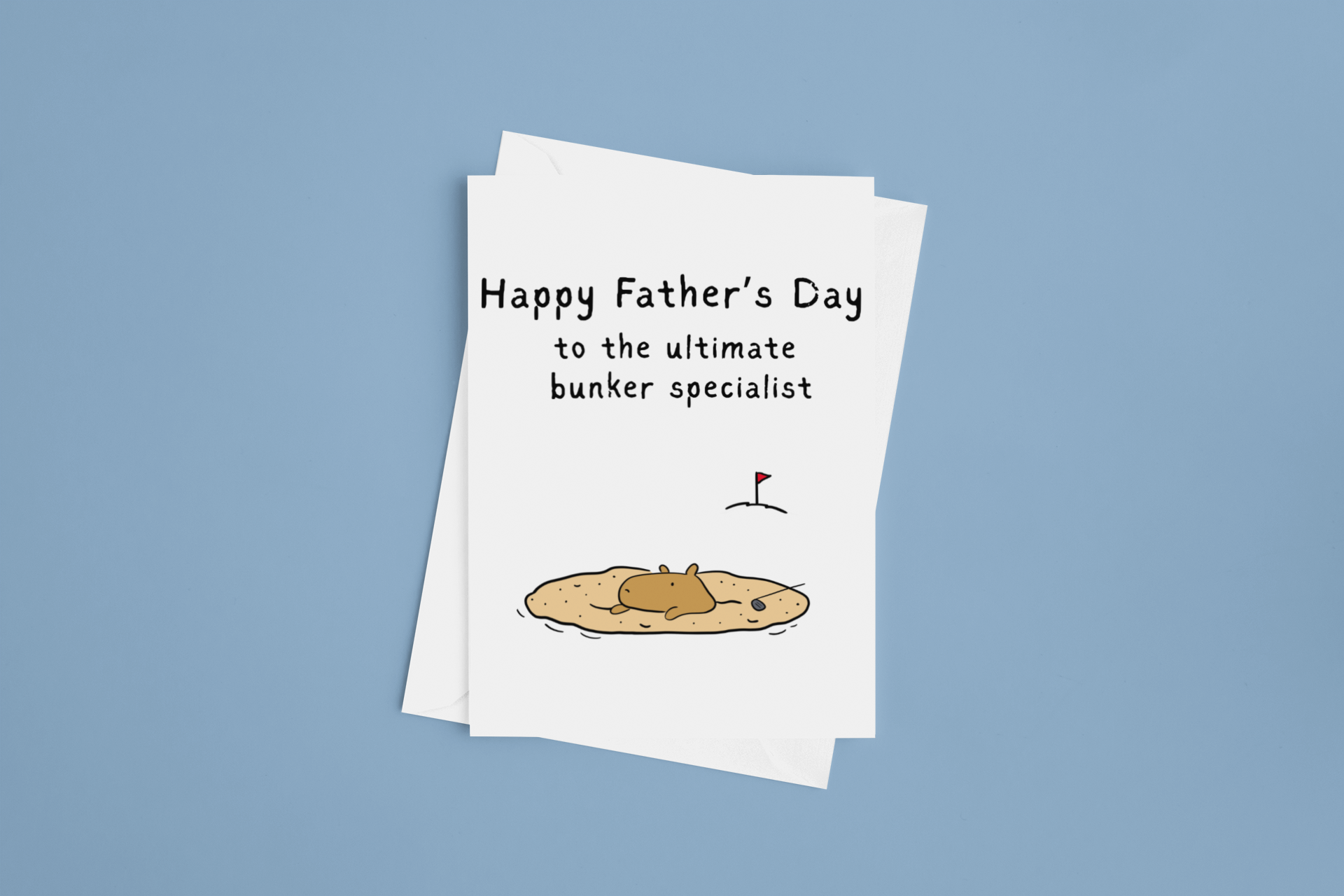 Funny Bunker Specialist Capybara Golf Father's Day Card
