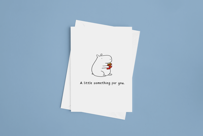 A Little Something for You – Capybara Printable Card