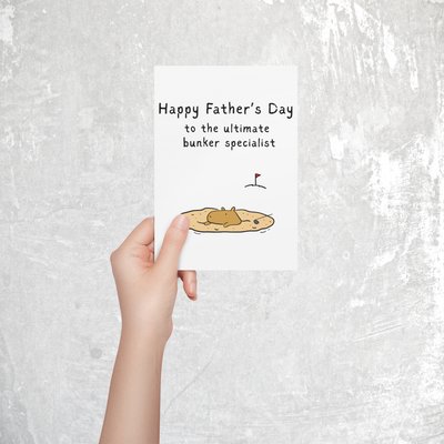 Funny Bunker Specialist Capybara Golf Father's Day Card